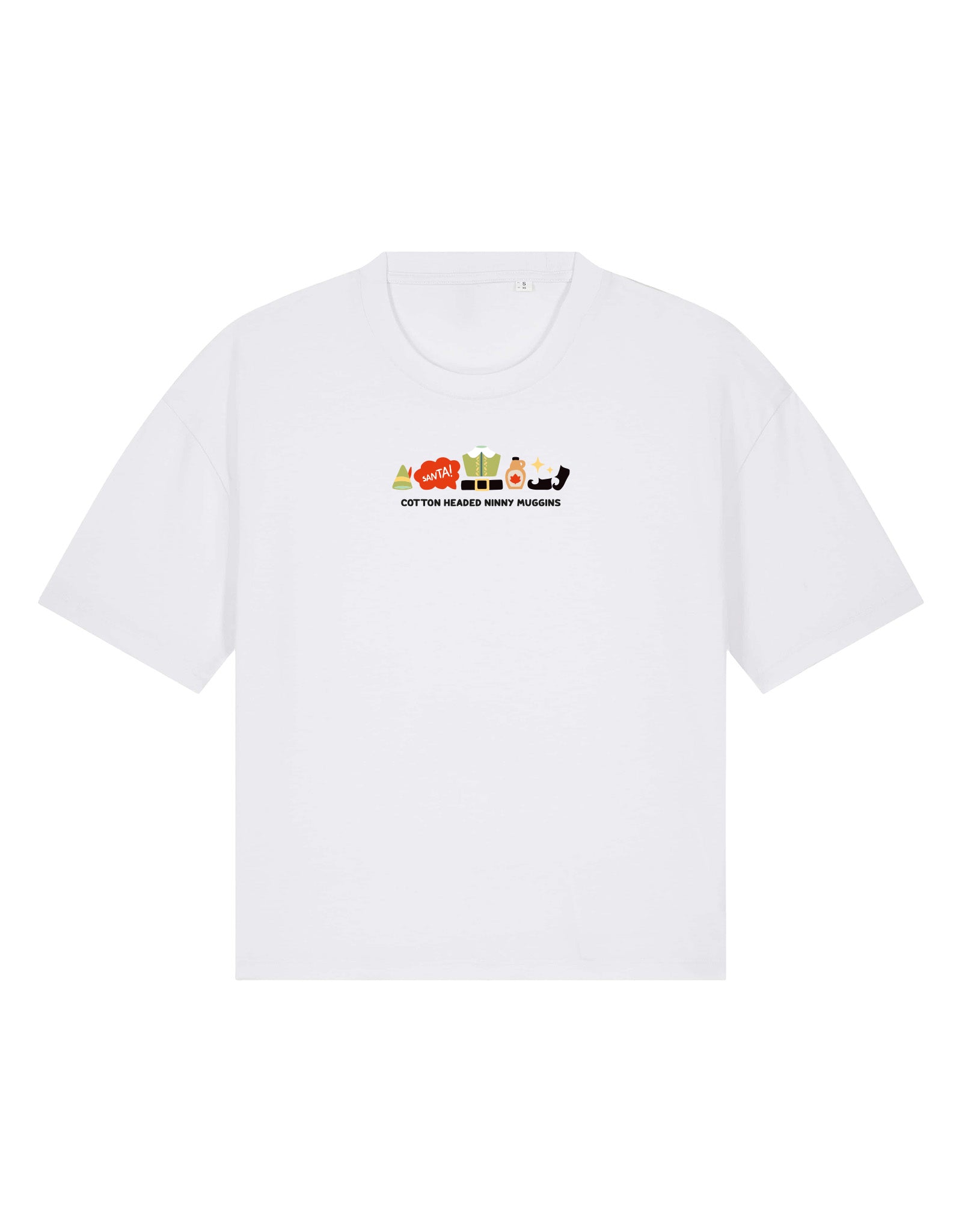 Elf Embroidered Boxy Organic Cotton Tee