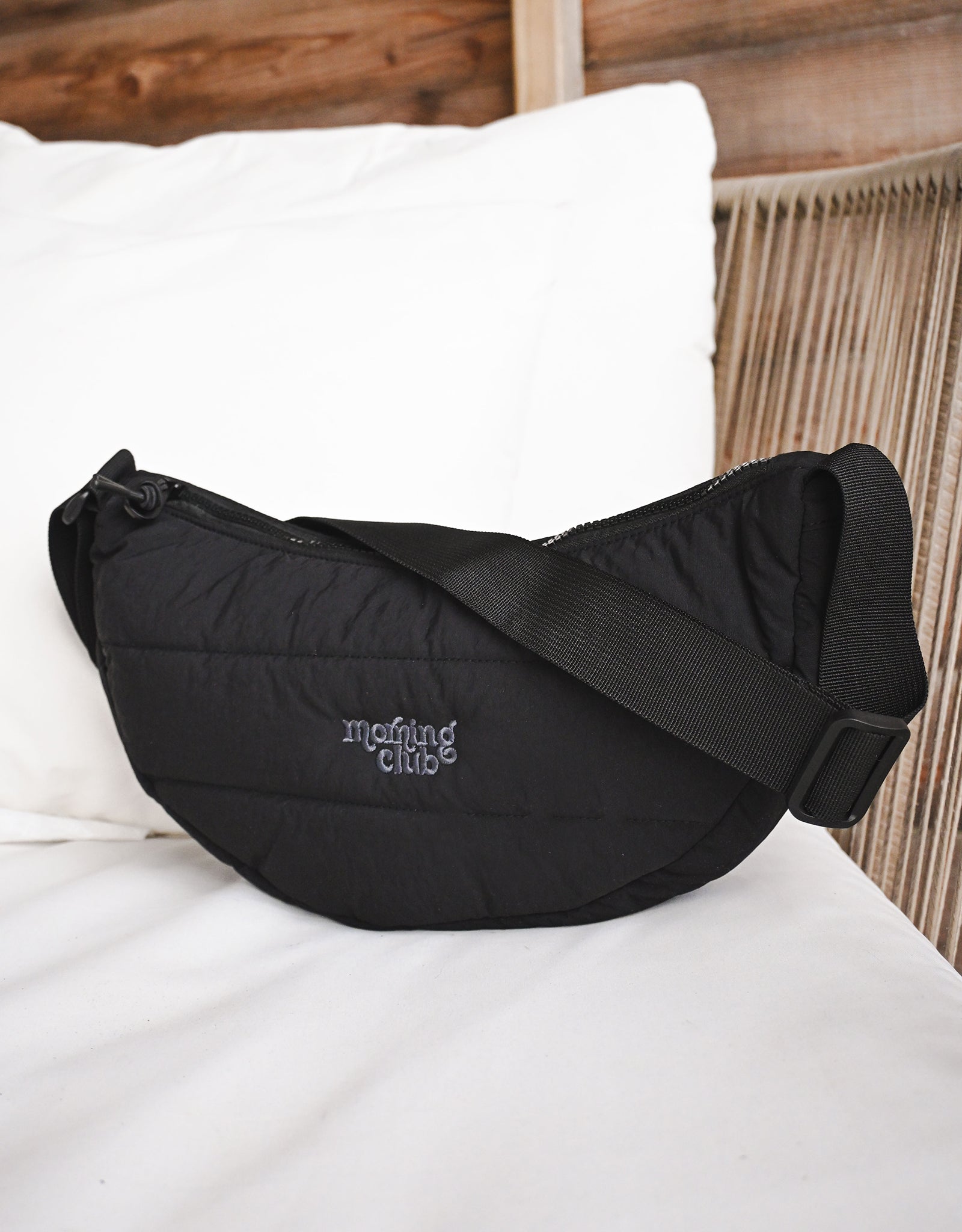 Essentials Recycled Nylon Quilted Cross Body Bag