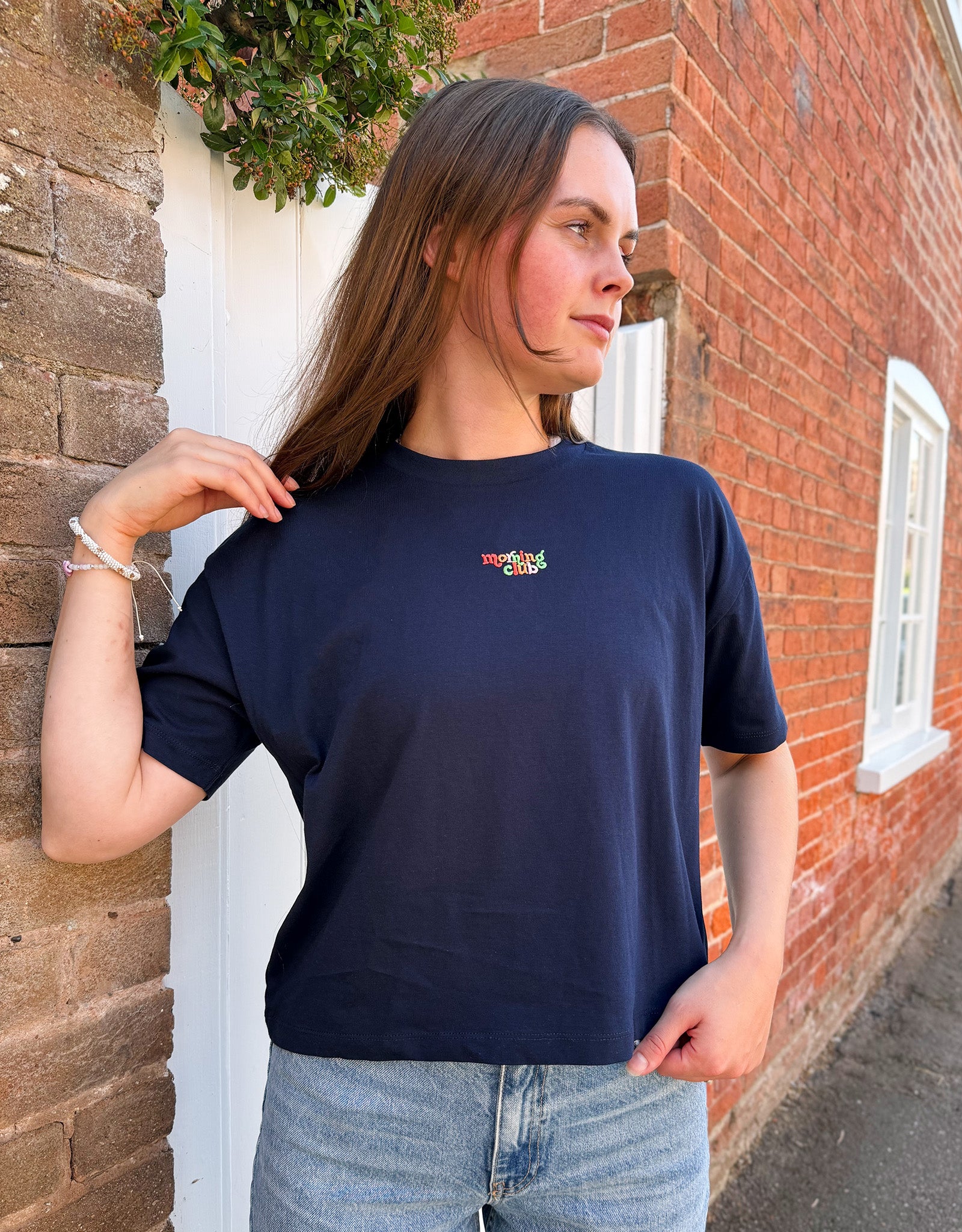 Essentials Embroidered Boxy Organic Cotton Tee