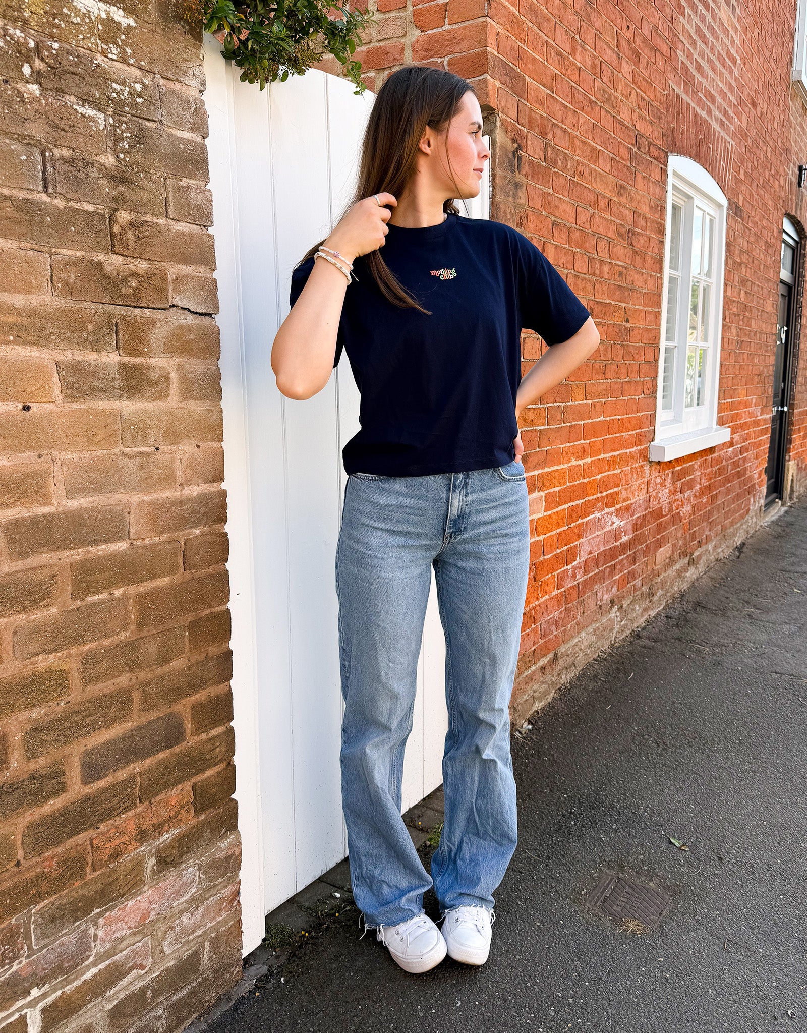 Essentials Embroidered Boxy Organic Cotton Tee