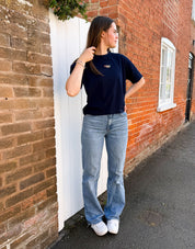 Essentials Embroidered Boxy Organic Cotton Tee