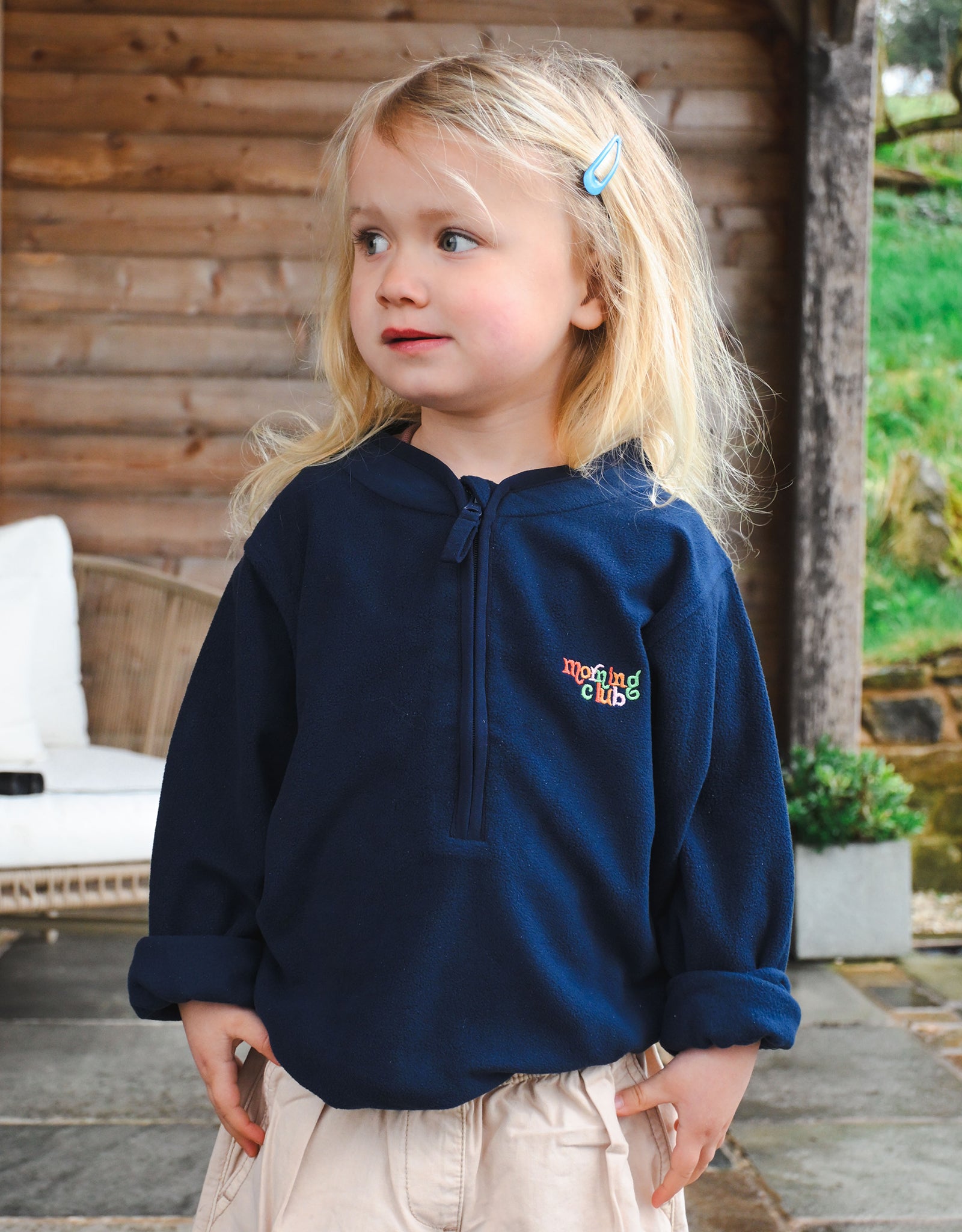 Essential Recycled Polyester Half Zip Childrens Micro Fleece