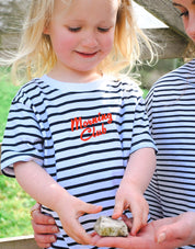 Essentials Embroidered Stripe Cotton Childrens Tee