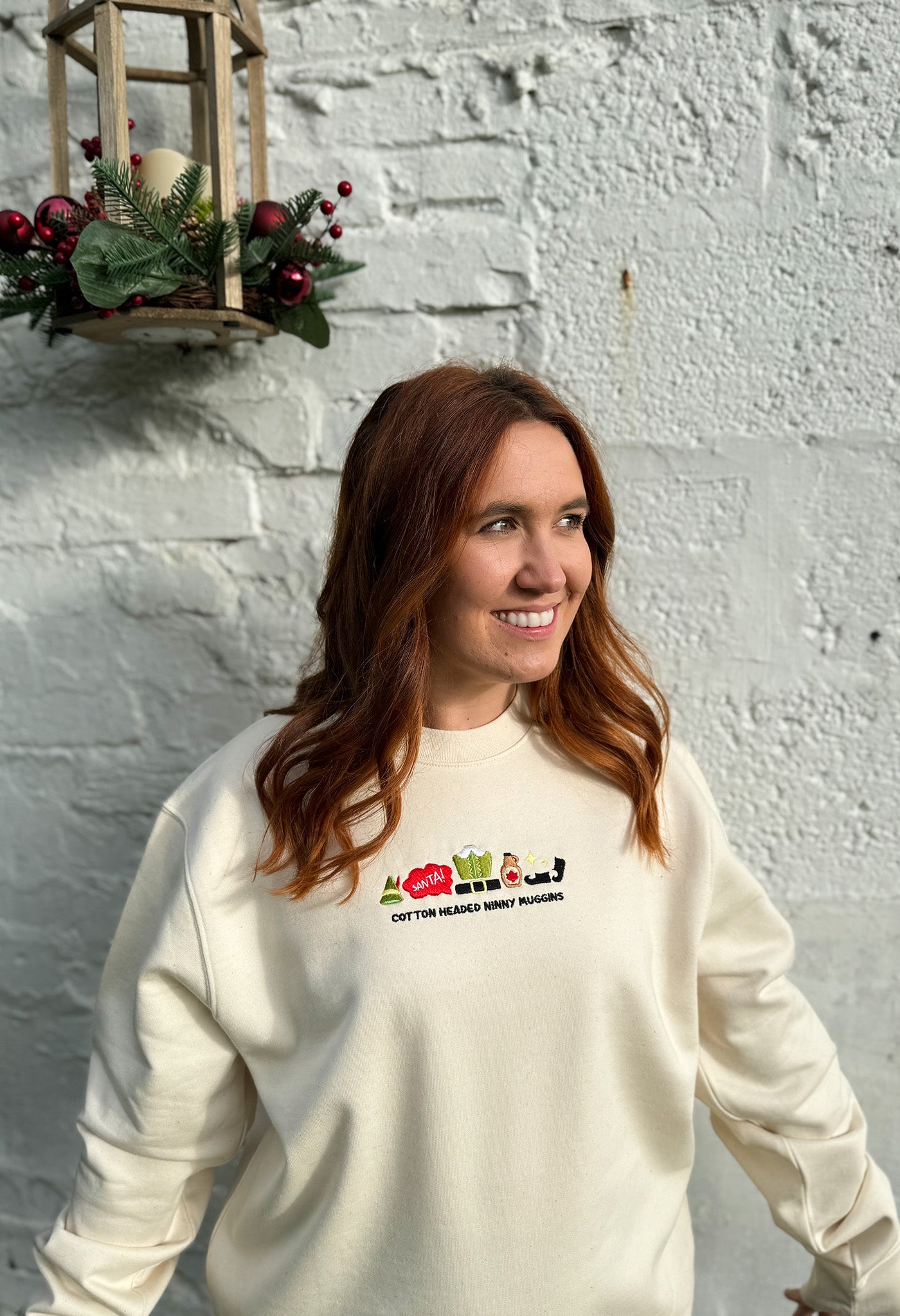 Elf Embroidered Organic Cotton Sweatshirt