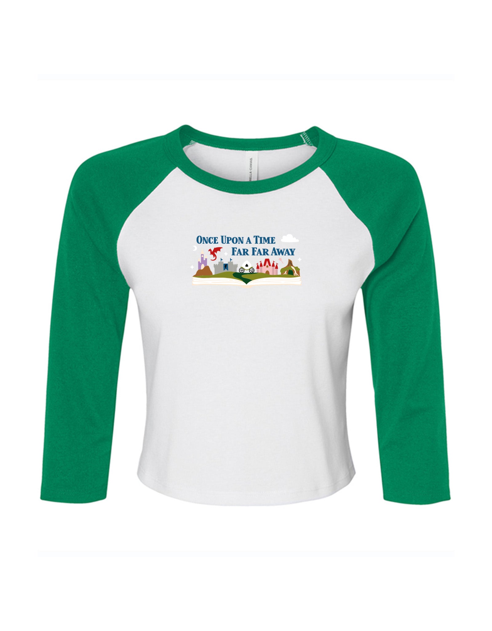 Far Far Away Embroidered Micro Rib 3/4 Sleeve Tee