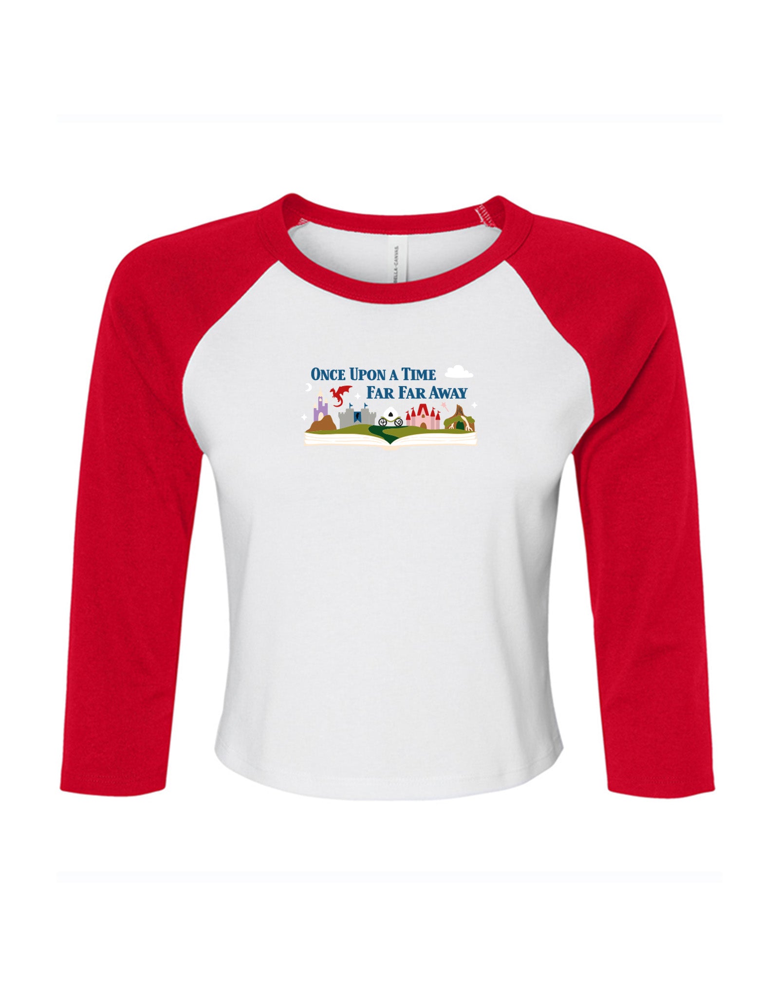 Far Far Away Embroidered Micro Rib 3/4 Sleeve Tee