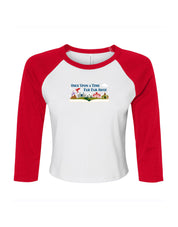 Far Far Away Embroidered Micro Rib 3/4 Sleeve Tee