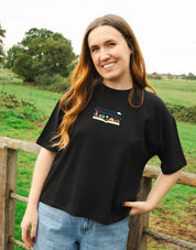 Far Far Away Embroidered Boxy Organic Cotton Tee