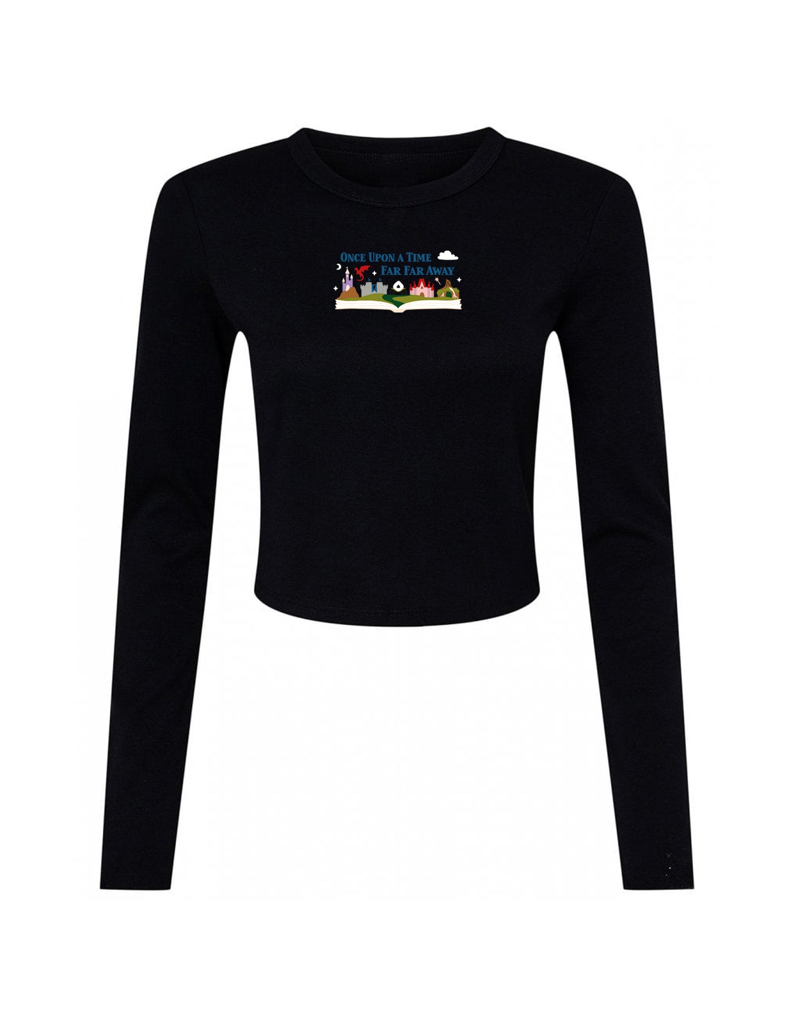 Far Far Away Embroidered Micro Rib Long Sleeved Tee