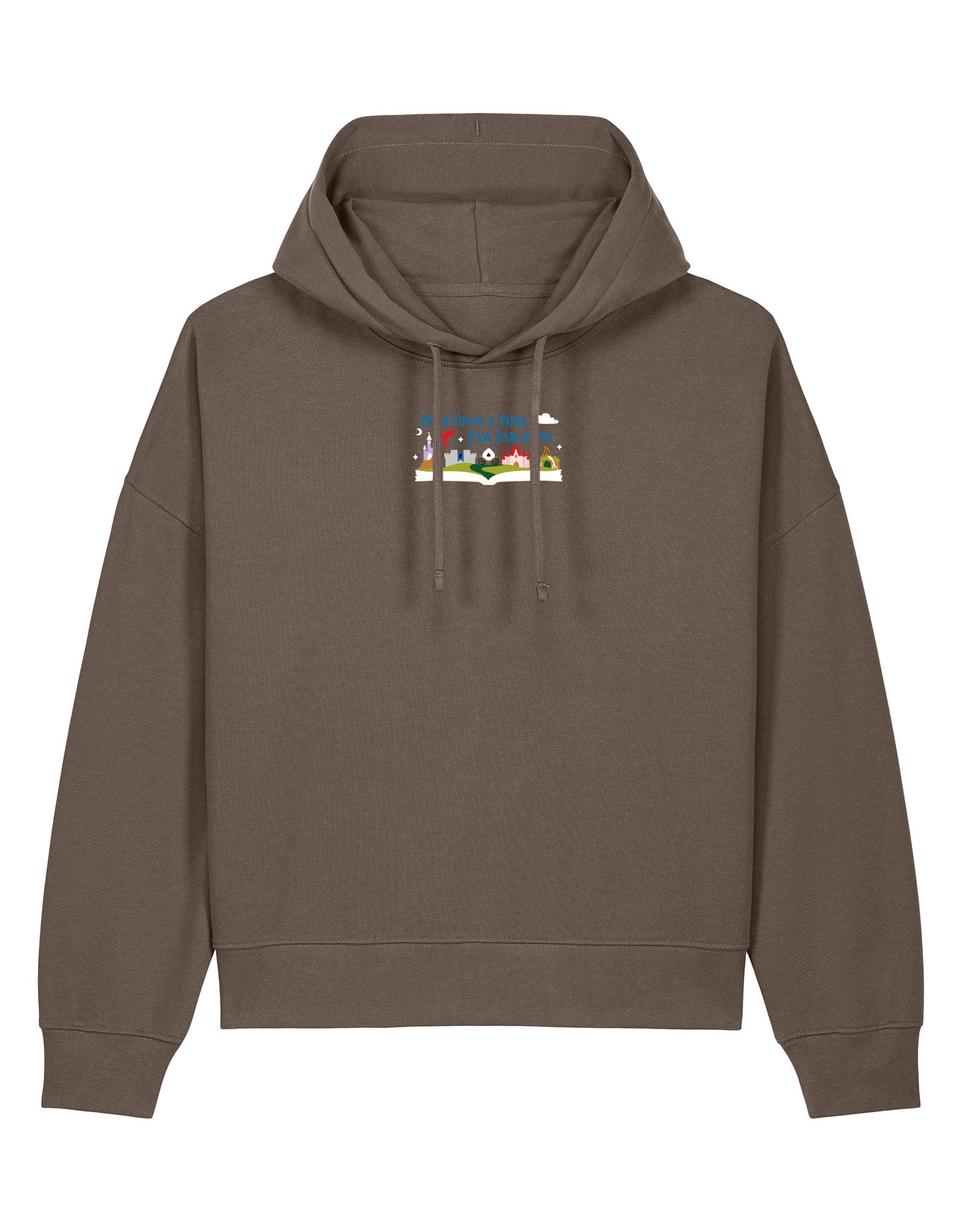 Far Far Away Embroidered Boxy Organic Cotton Hoodie