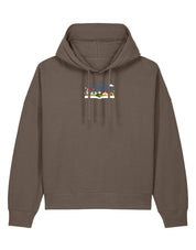 Far Far Away Embroidered Boxy Organic Cotton Hoodie