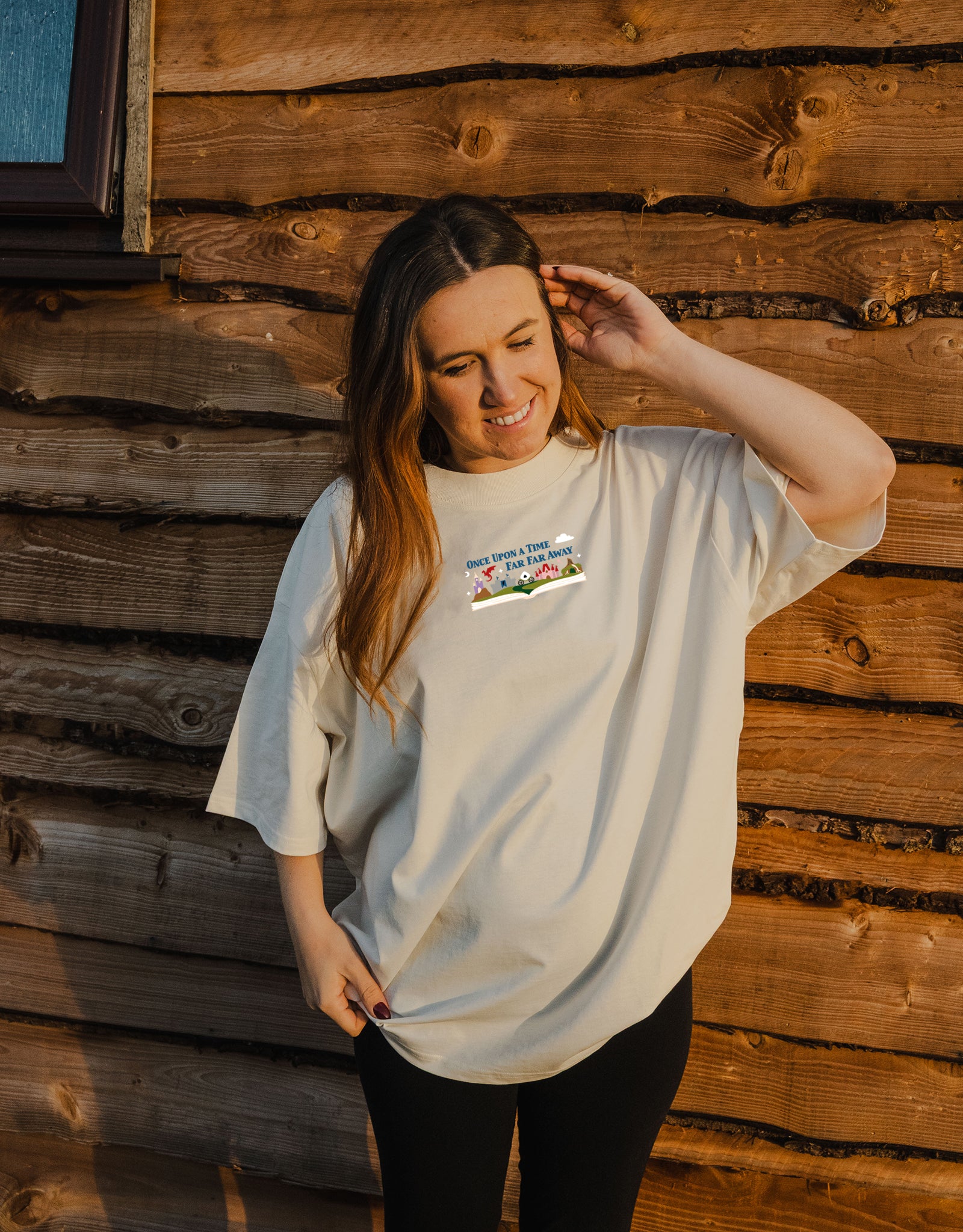 Far Far Away Embroidered Oversized Organic Cotton Tee