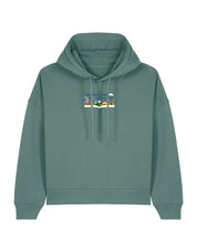 Far Far Away Embroidered Boxy Organic Cotton Hoodie