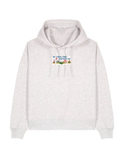Far Far Away Embroidered Boxy Organic Cotton Hoodie