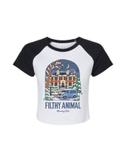 Filthy Animal Printed Micro Rib Baby Tee