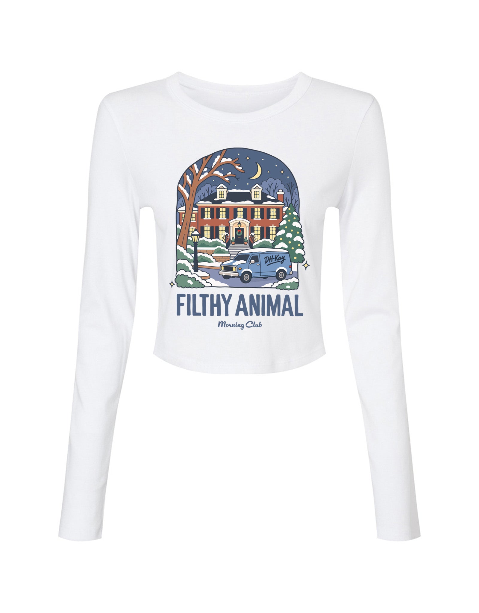 Filthy Animal Printed Micro Rib Long Sleeved Tee