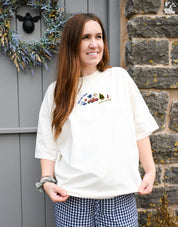 Forks Embroidered Oversized Organic Cotton Tee