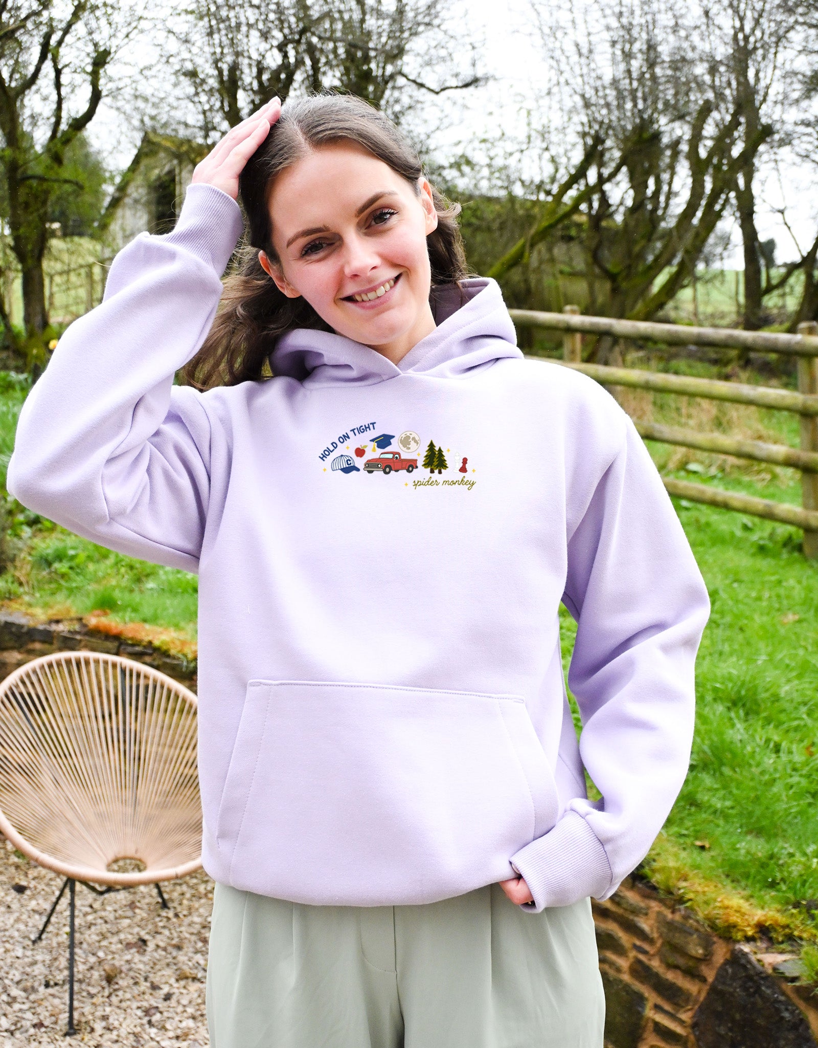 Forks Embroidered Heavyweight Cotton Hoodie