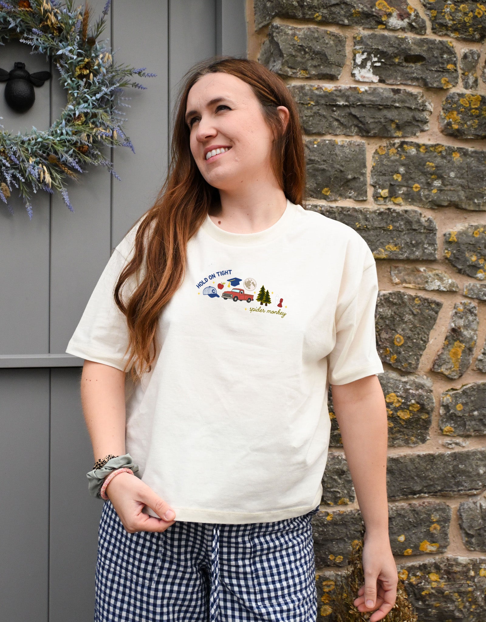 Forks Embroidered Boxy Organic Cotton Tee