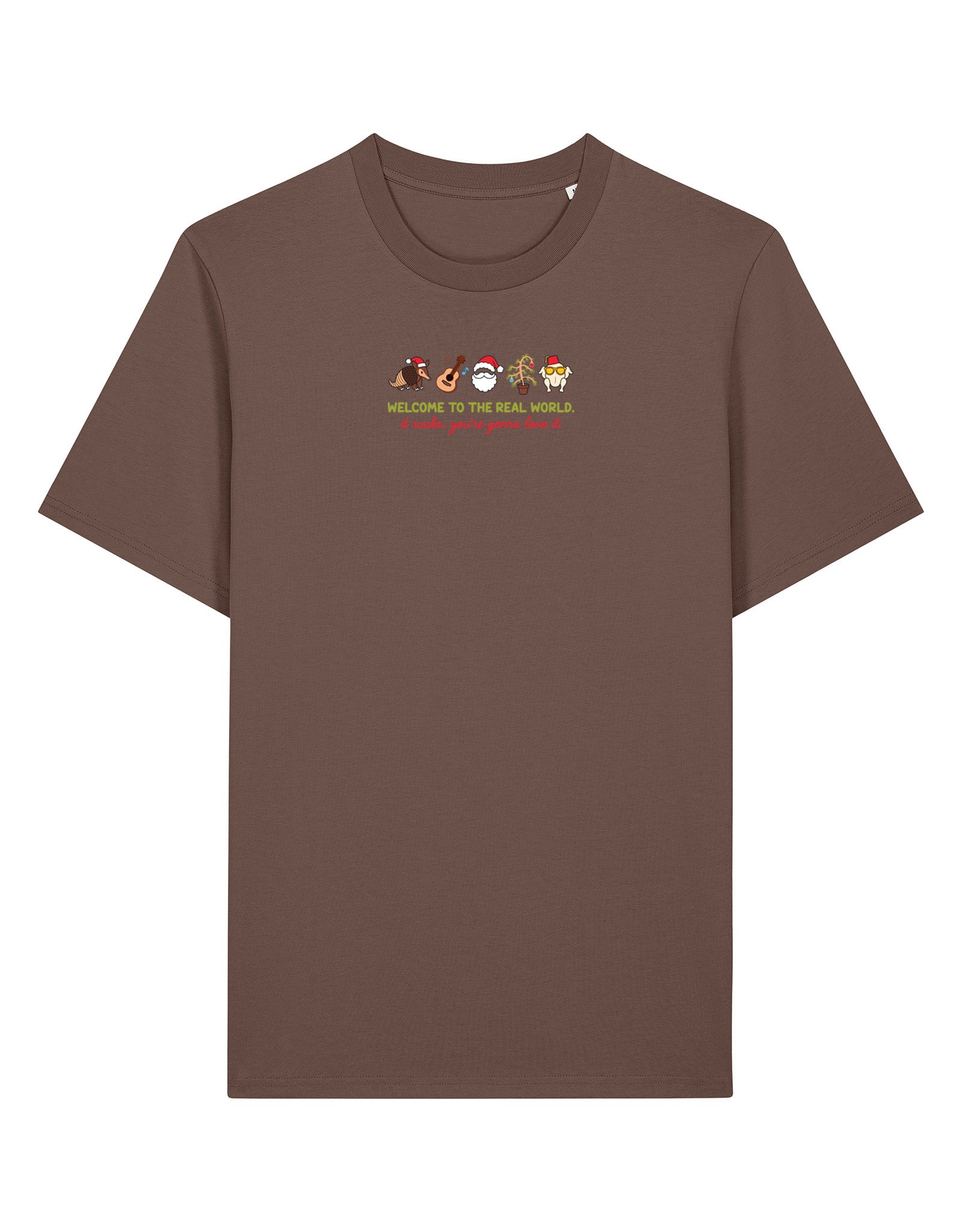 Friend Christmas Embroidered Organic Cotton T-Shirt