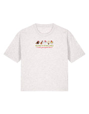 Friend Christmas Embroidered Boxy Organic Cotton Tee
