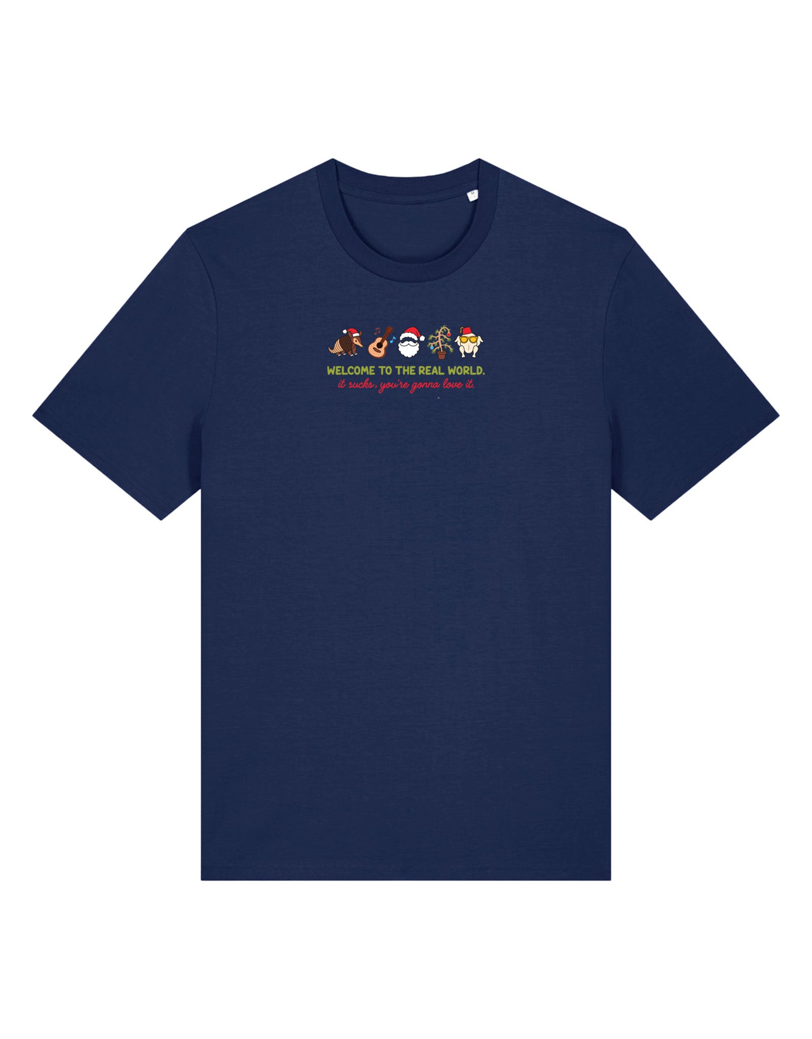 Friend Christmas Embroidered Organic Cotton T-Shirt