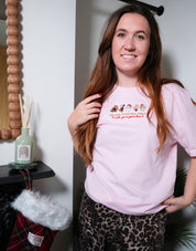 Friend Christmas Embroidered Organic Cotton T-Shirt