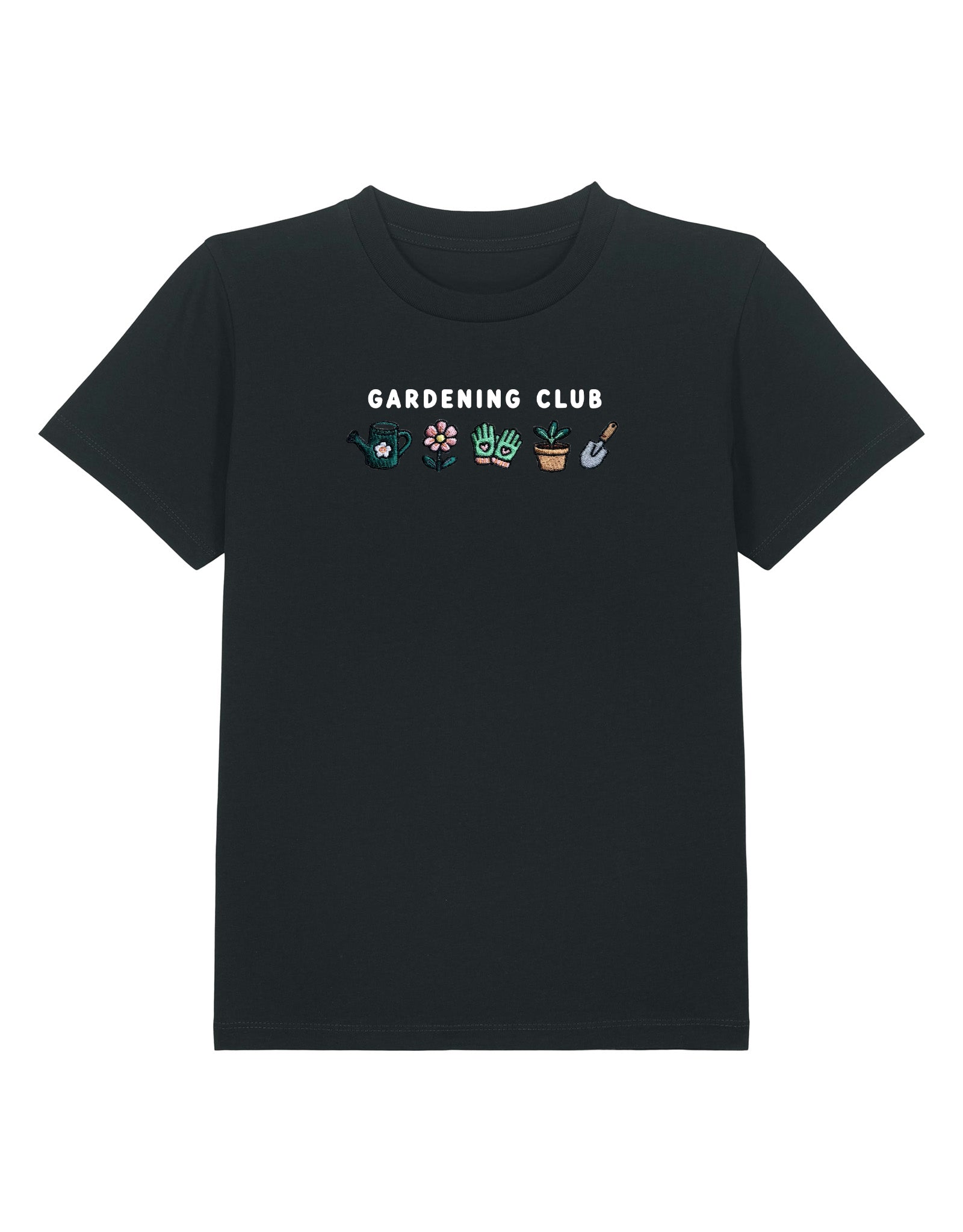 Gardening Club Embroidered Organic Cotton Childrens T-Shirt