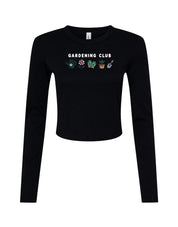 Gardening Club Embroidered Micro Rib Long Sleeved Tee