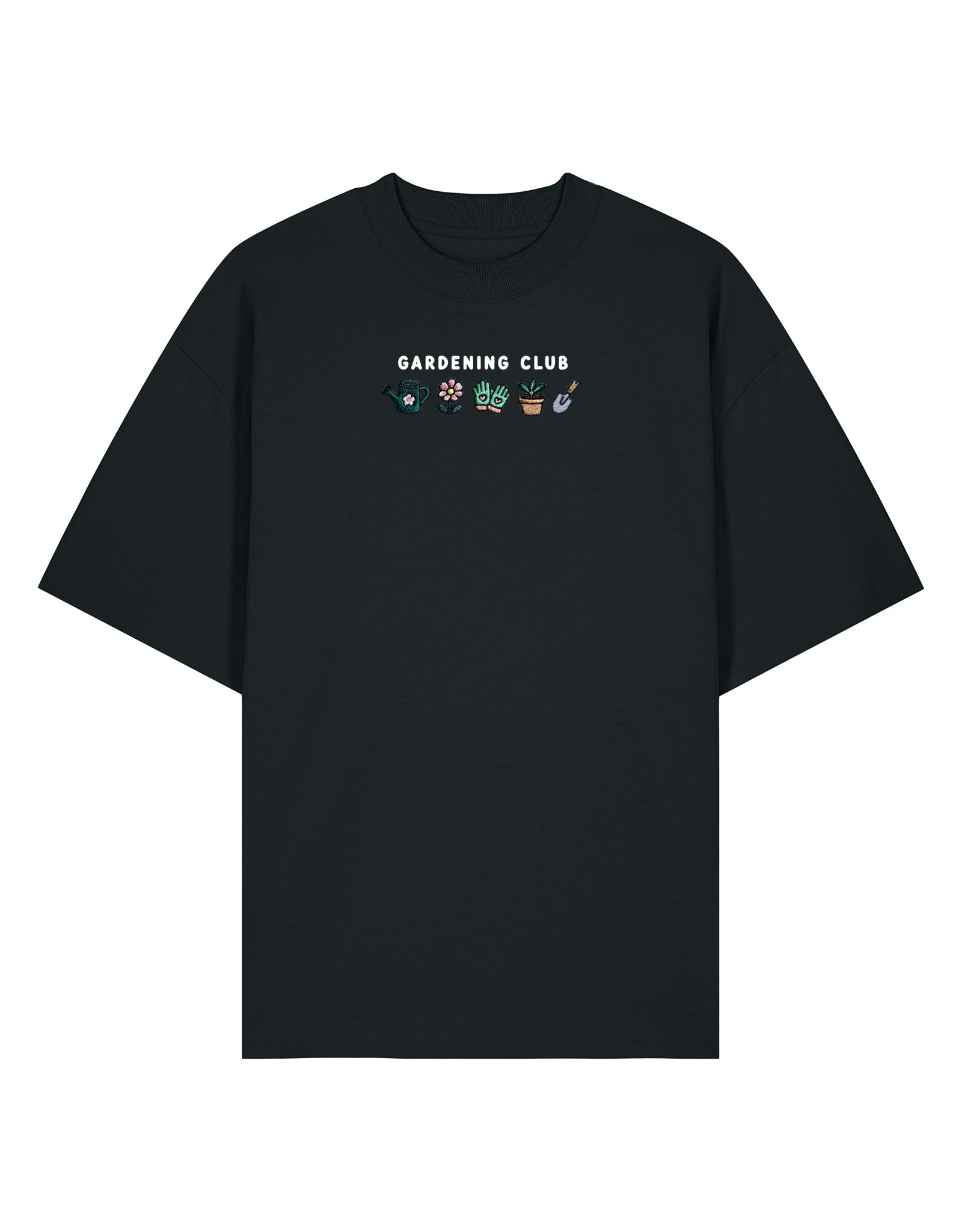 Gardening Club Embroidered Oversized Organic Cotton Tee