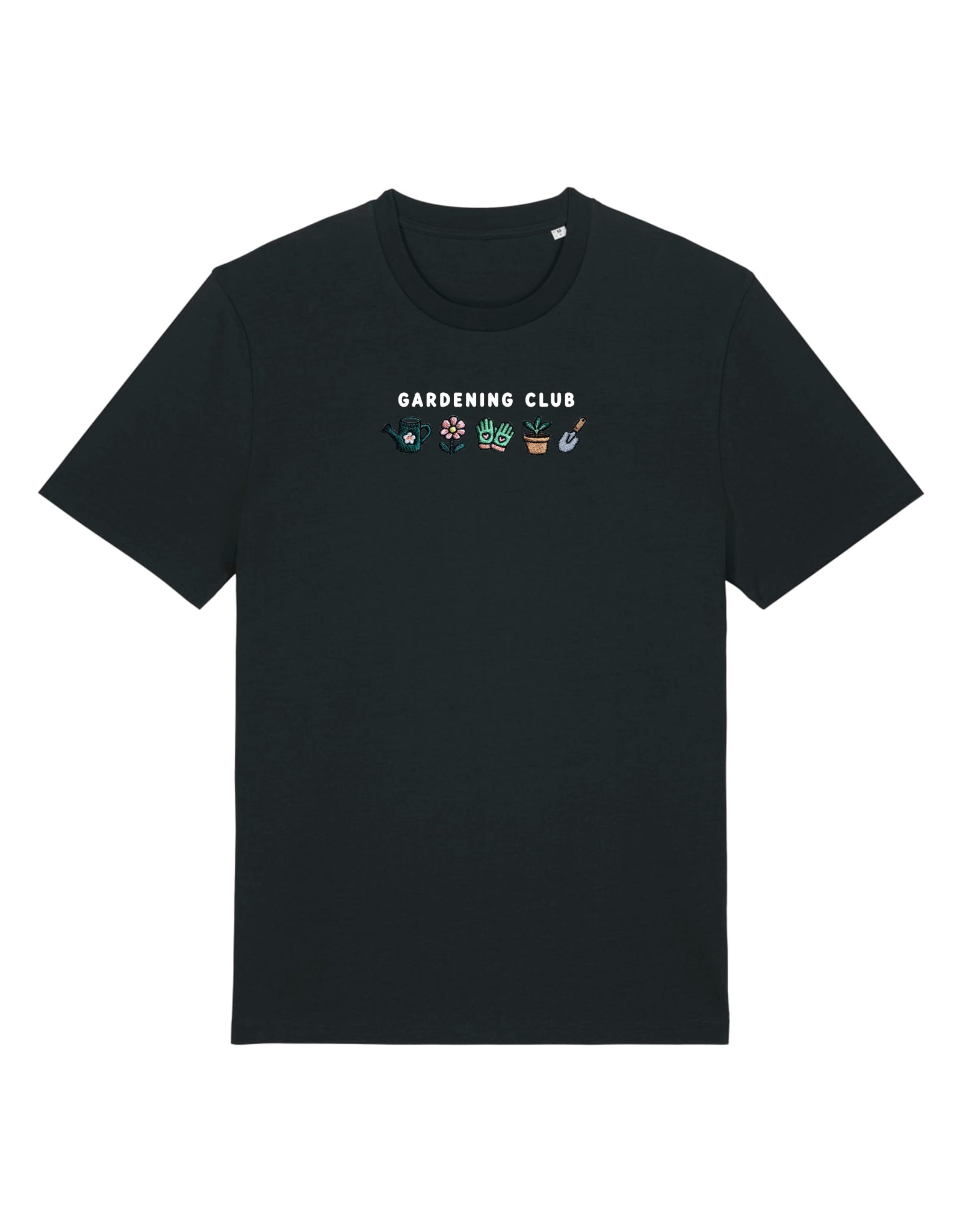 Gardening Club Embroidered Organic Cotton T-Shirt