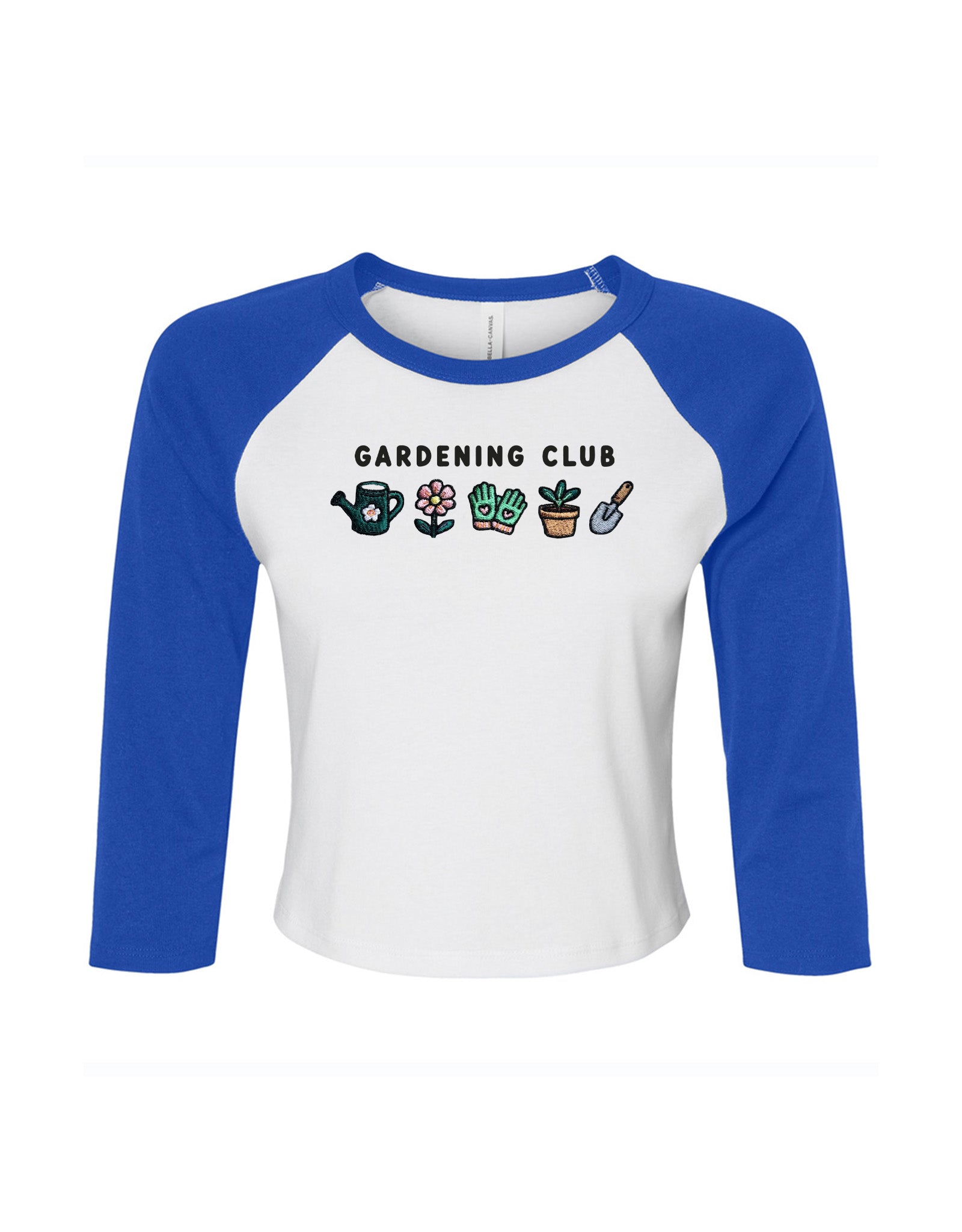 Gardening Club Embroidered Micro Rib 3/4 Sleeve Tee
