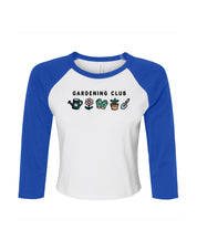 Gardening Club Embroidered Micro Rib 3/4 Sleeve Tee