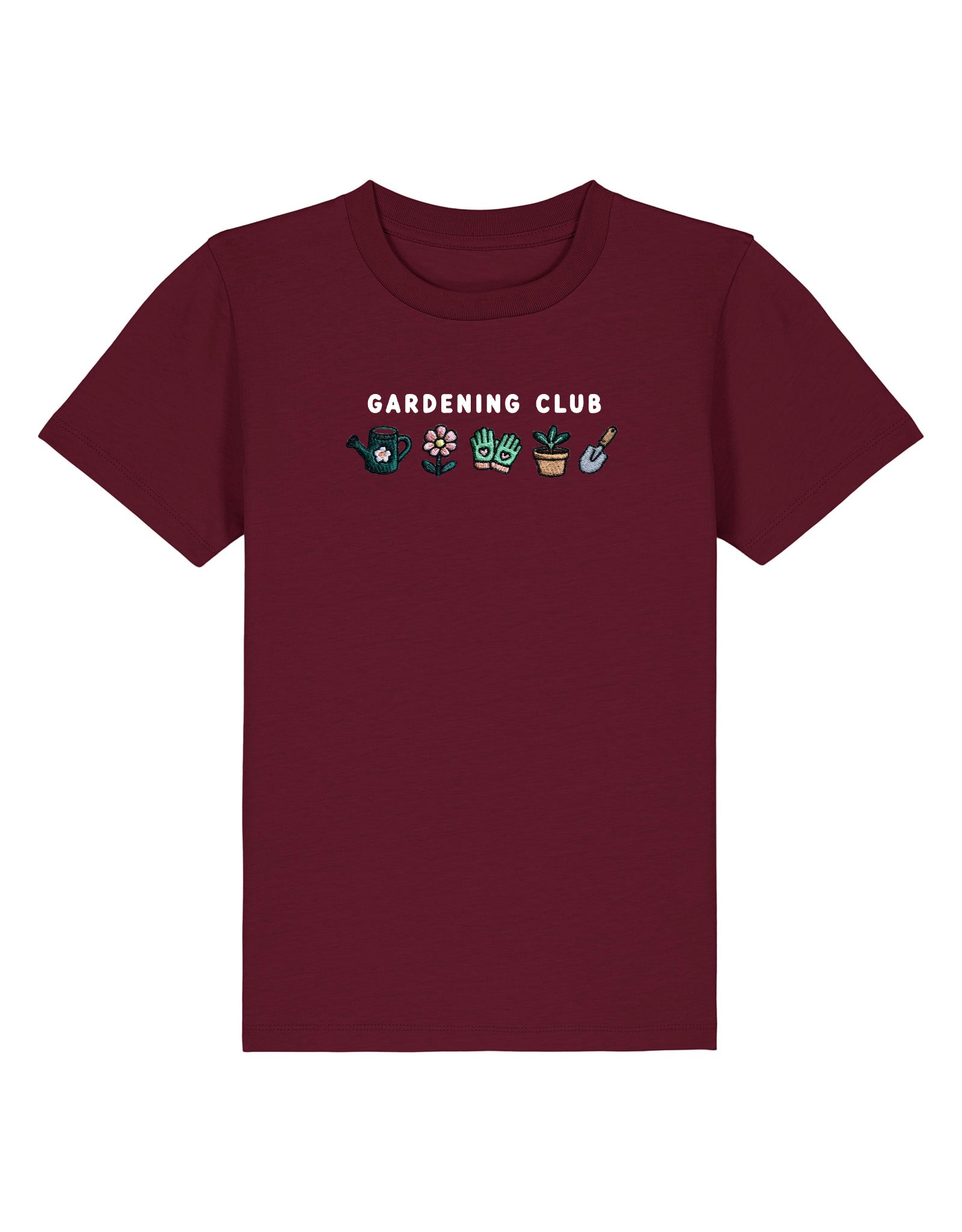 Gardening Club Embroidered Organic Cotton Childrens T-Shirt