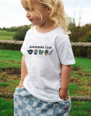 Gardening Club Embroidered Organic Cotton Childrens T-Shirt