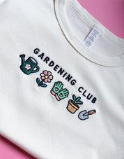 Gardening Club Embroidered Micro Rib 3/4 Sleeve Tee