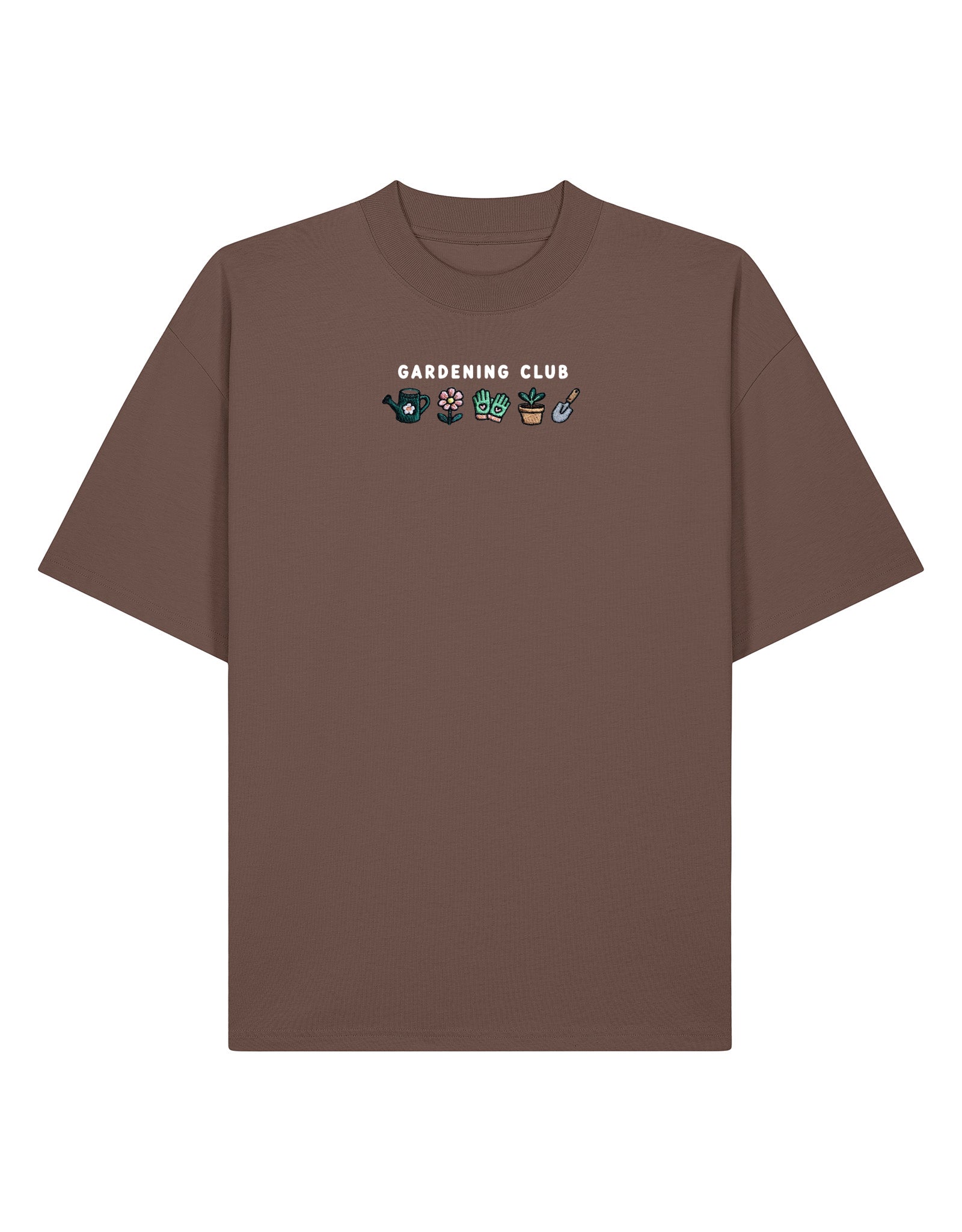 Gardening Club Embroidered Oversized Organic Cotton Tee