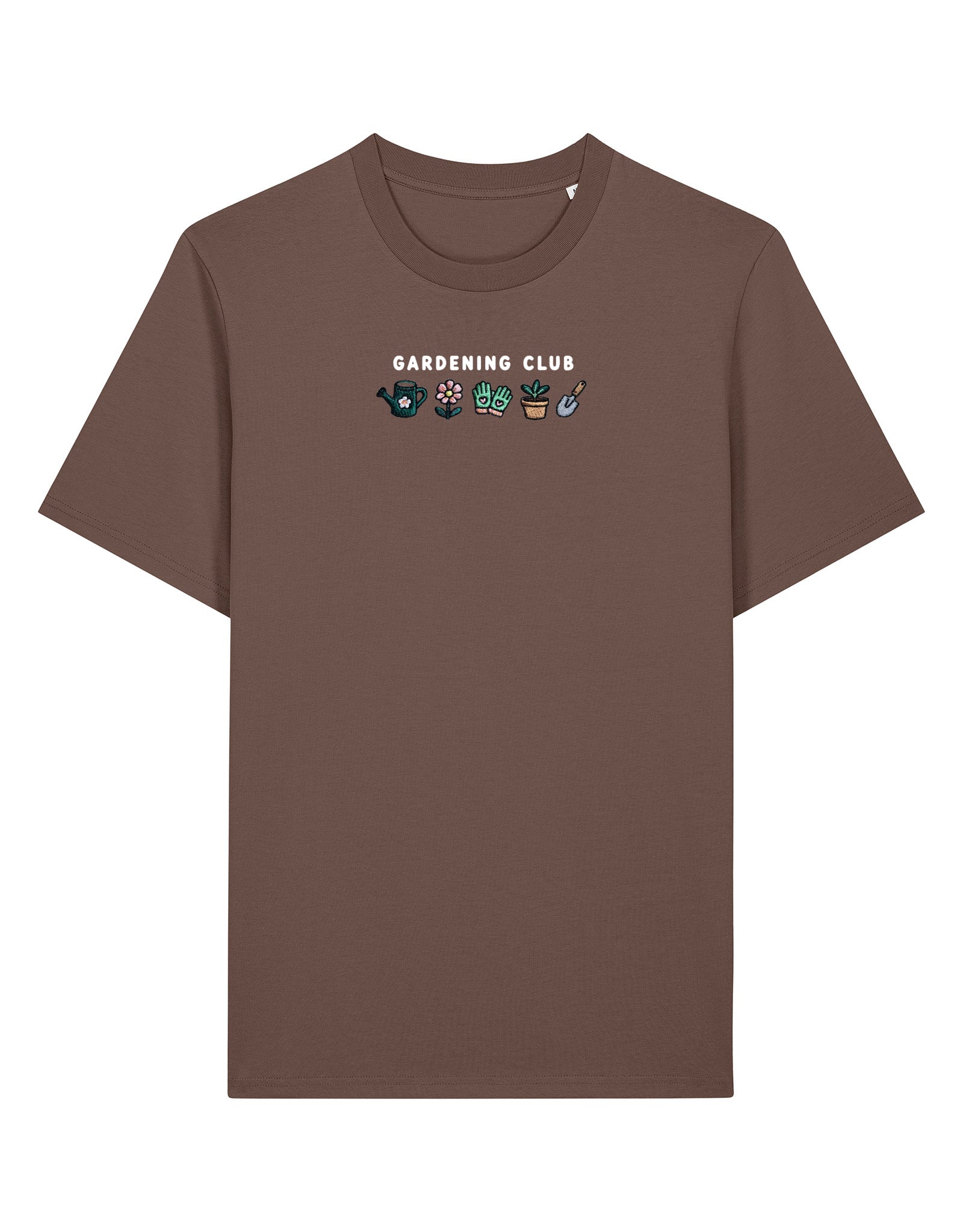 Gardening Club Embroidered Organic Cotton T-Shirt