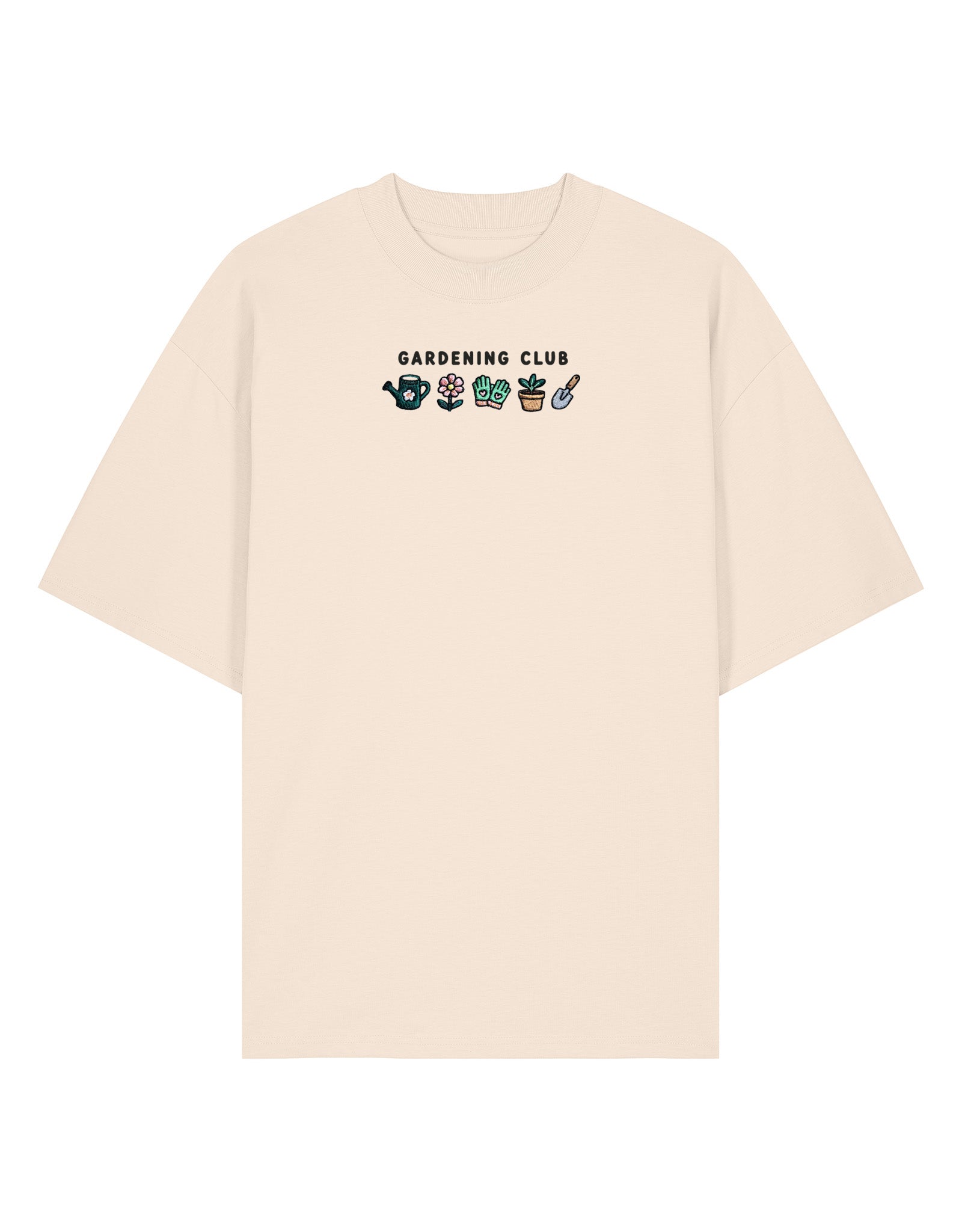 Gardening Club Embroidered Oversized Organic Cotton Tee