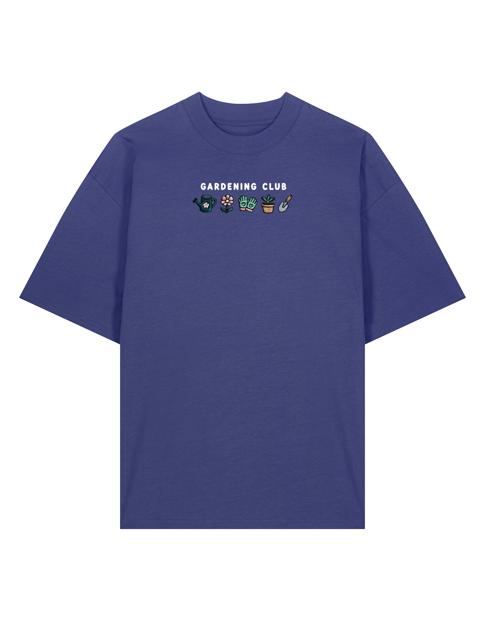 Gardening Club Embroidered Oversized Organic Cotton Tee