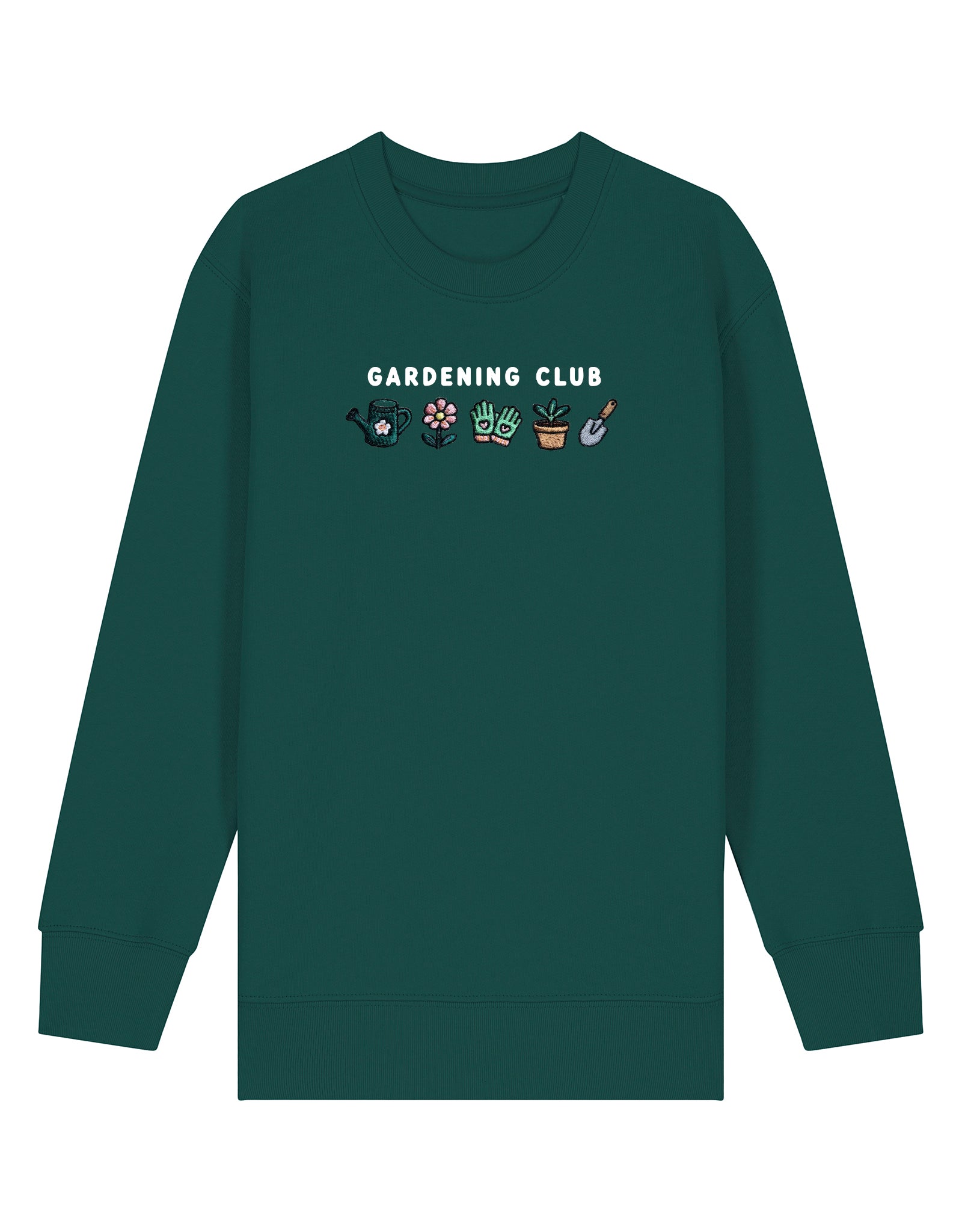 Gardening Club Embroidered Organic Cotton Childrens Sweatshirt