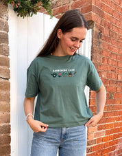 Gardening Club Embroidered Boxy Organic Cotton Tee