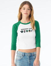 Gardening Club Embroidered Micro Rib 3/4 Sleeve Tee