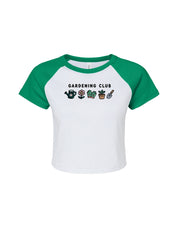 Gardening Club Embroidered Micro Rib Raglan Baby Tee