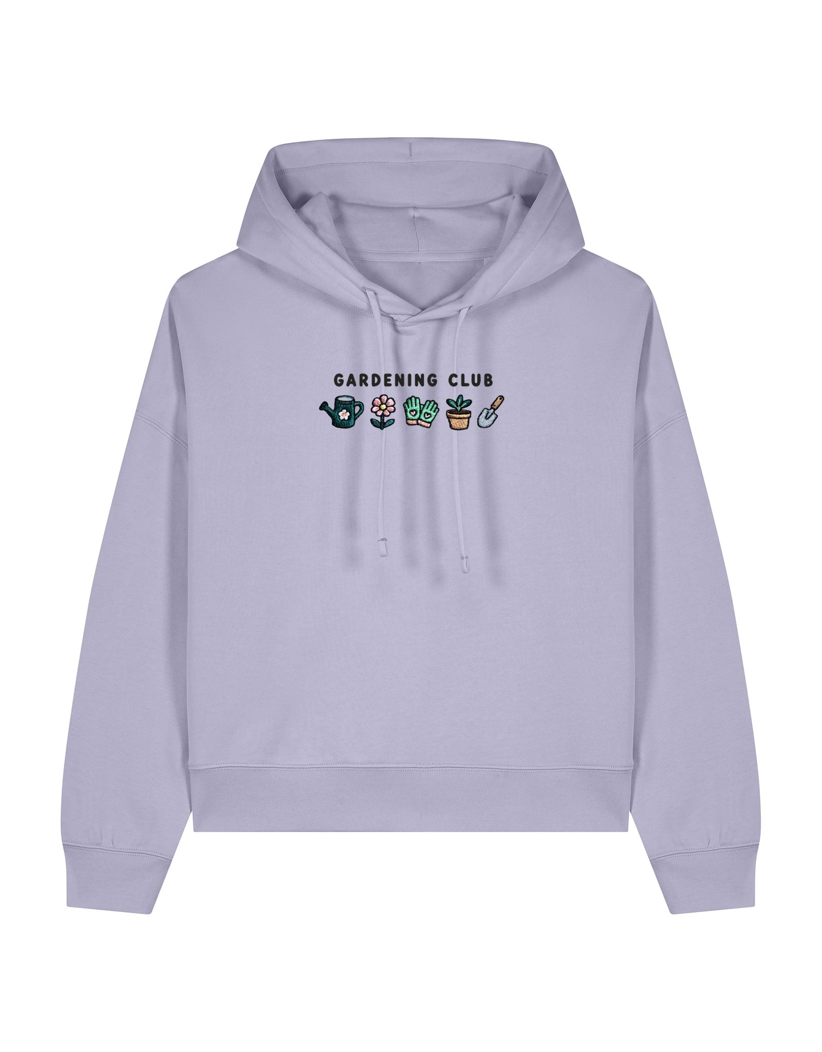 Gardening Club Embroidered Boxy Organic Cotton Hoodie