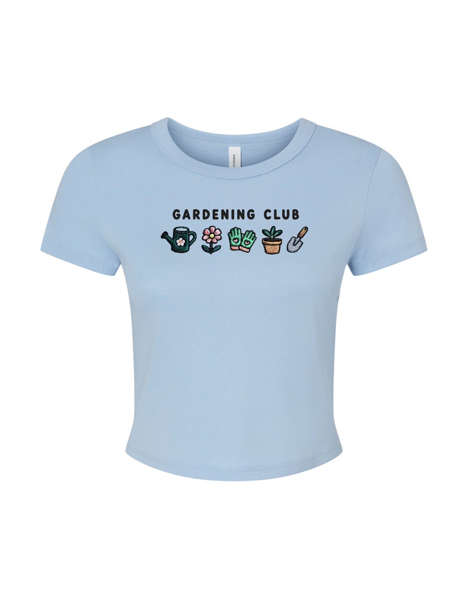 Gardening Club Embroidered Micro Rib Baby Tee