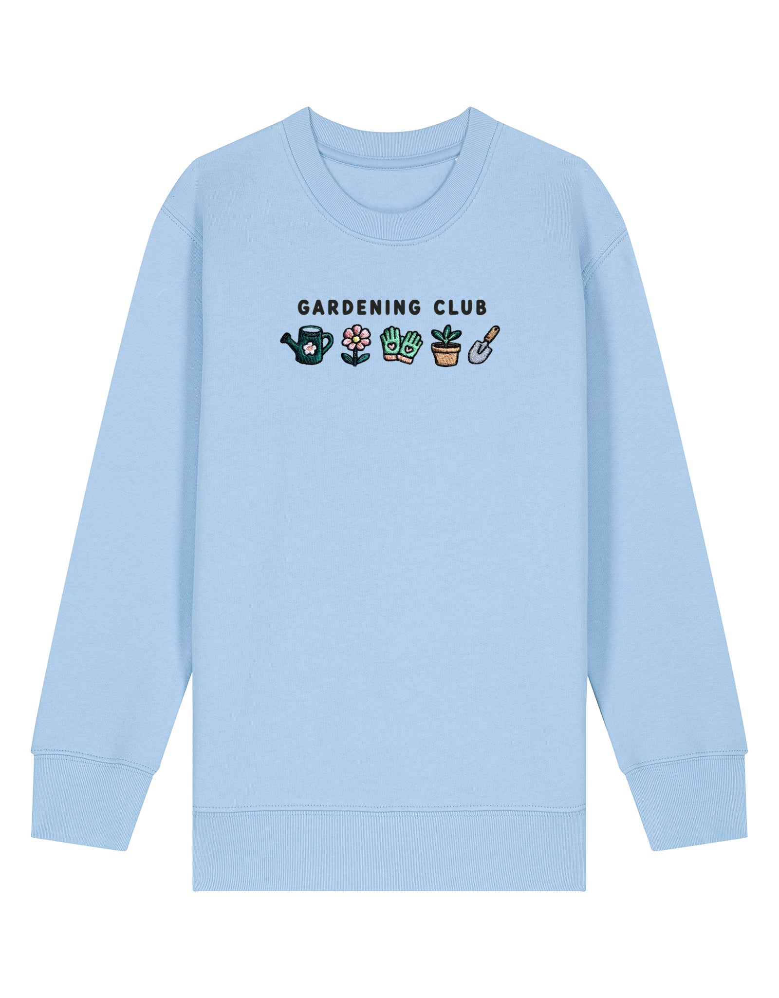 Gardening Club Embroidered Organic Cotton Childrens Sweatshirt