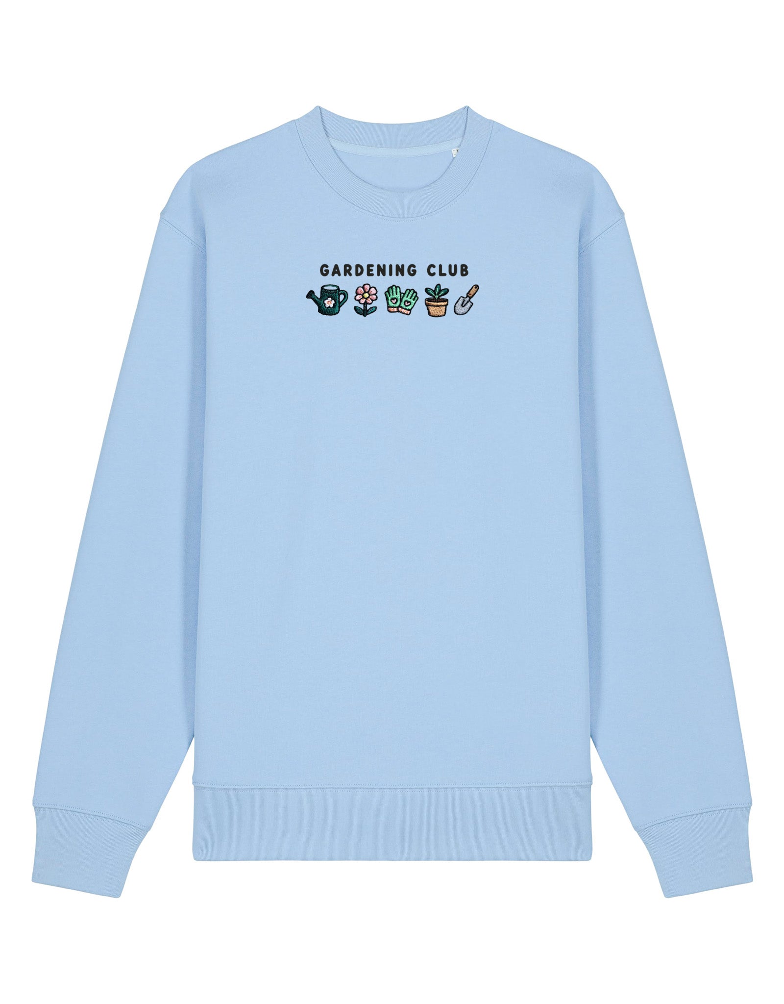 Gardening Club Embroidered Organic Cotton Sweatshirt