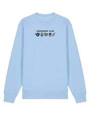 Gardening Club Embroidered Organic Cotton Sweatshirt