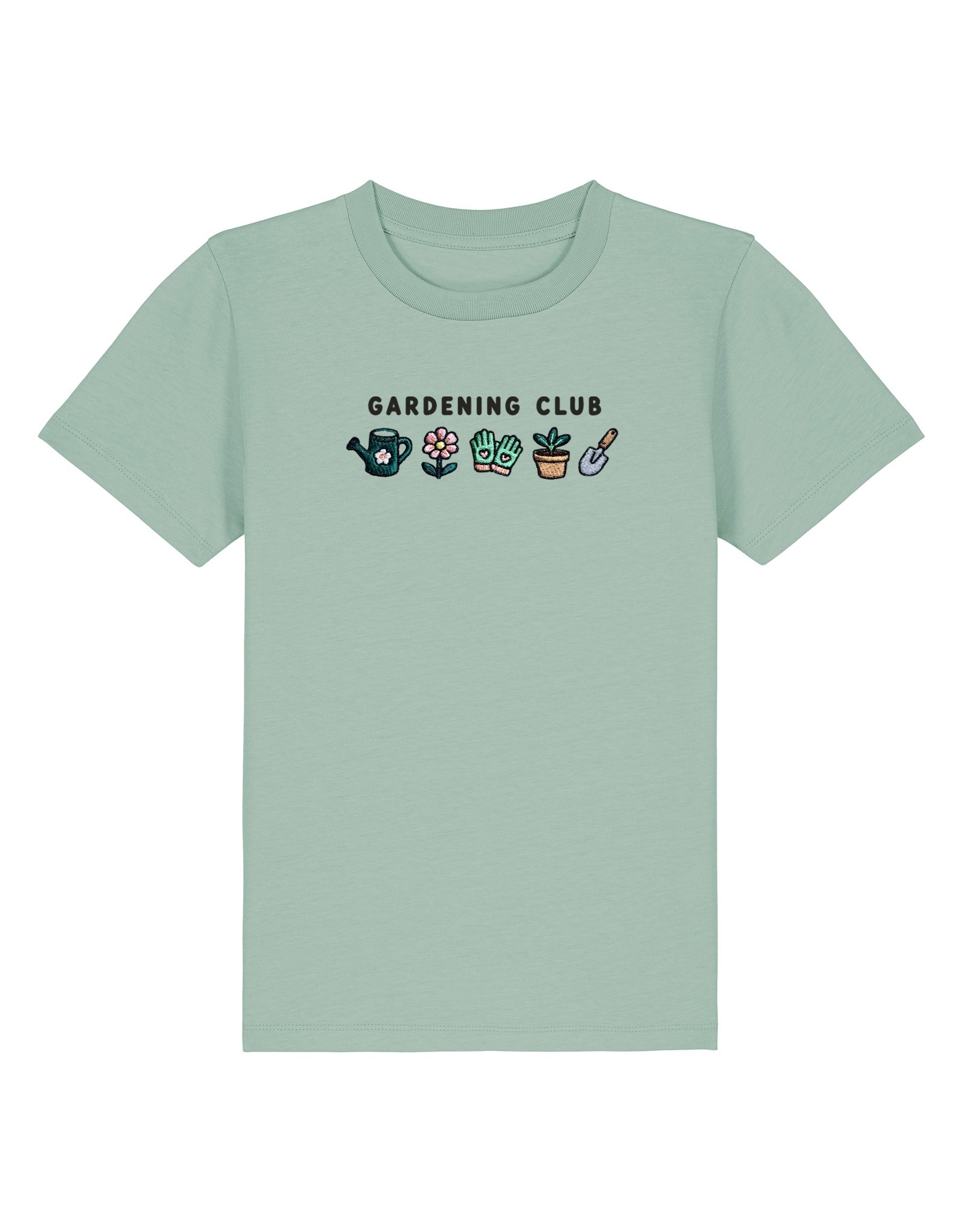 Gardening Club Embroidered Organic Cotton Childrens T-Shirt